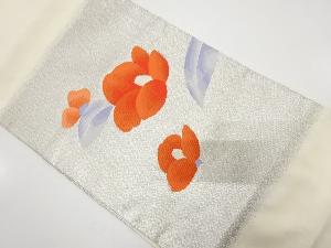 椿模様織り出し名古屋帯